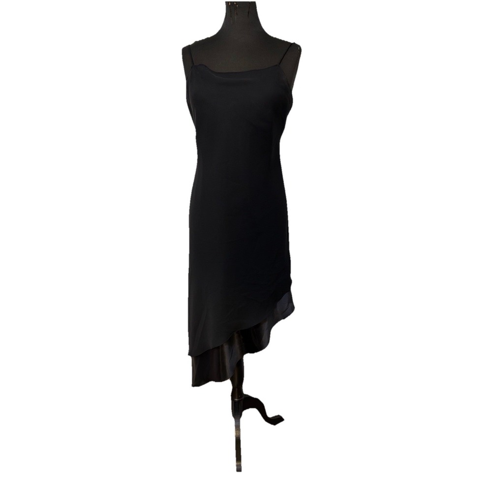 Positive Attitude Vintage Asymmetrical Slip Dress Size 10 Y2K‎ Gothic Lined